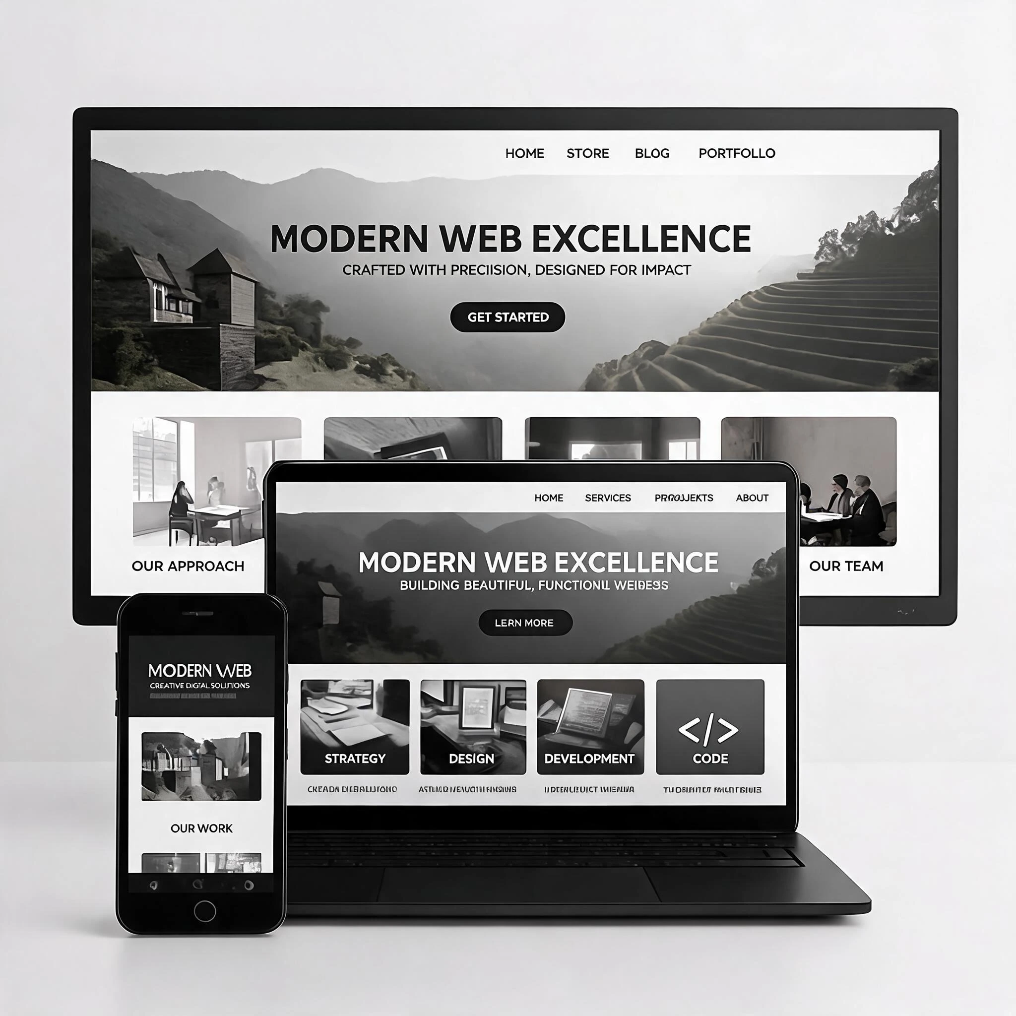 Web Development Portfolio Mockup